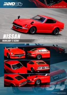 <img class='new_mark_img1' src='https://img.shop-pro.jp/img/new/icons12.gif' style='border:none;display:inline;margin:0px;padding:0px;width:auto;' />INNO 1/64 NISSAN FAIRLADY Z (S30) RED