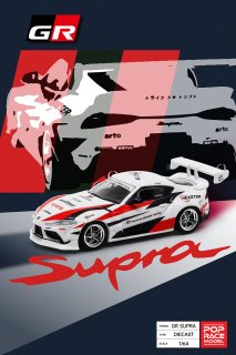 <img class='new_mark_img1' src='https://img.shop-pro.jp/img/new/icons1.gif' style='border:none;display:inline;margin:0px;padding:0px;width:auto;' />10月以降予約 POP RACE 1/64 Toyota Pandem GR Supra - Gazoo Racing Edition