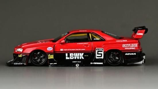 LBWK Nissan Skyline ER34 Super Silhouette Red Black No.5 車高調