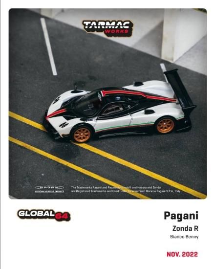 TARMAC WORKS 1/64 Pagani Zonda R Bianco Benny - ミニカー専門