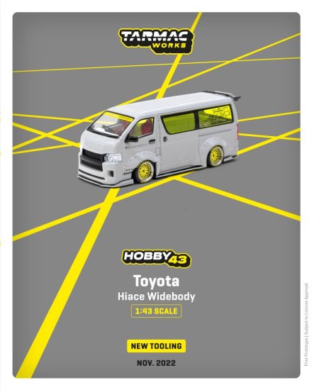 TARMAC WORKS 1/43 Toyota Hiace Widebody Grey - ミニカー専門店