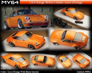 <img class='new_mark_img1' src='https://img.shop-pro.jp/img/new/icons1.gif' style='border:none;display:inline;margin:0px;padding:0px;width:auto;' />9月以降予約 MY64 1/64 ポルシェ ケーゲ レトロ Porsche Kaege Retro Classic 911（901）Lava Orange 限定199個