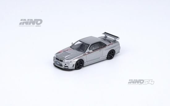 INNO 1/64 NISSAN SKYLINE GT-R R34 R-TUNE Silver- ミニカー