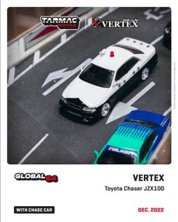 Tarmac Works 1/64 VERTEX Toyota Chaser JZX100 Black / White ȥ西 
