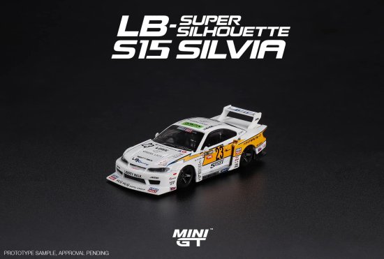 ＜新品・未開封＞ MINI GT　LB-Super Silhouette　日産 S15 Silver　#23　2021 Formula Drift Japan　右ハンドル　1/64サイズ