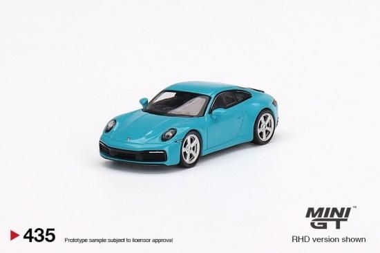 MINI GT 1/64 Porsche 911 (992) Carrera S Miami Blue 435- ミニカー