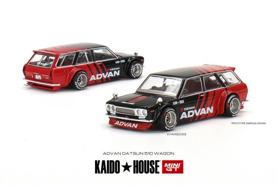 KAIDO★HOUSE x MiniGT 1/64 Datsun KAIDO 510 Wagon ADVAN - ミニカー専門店 RideON