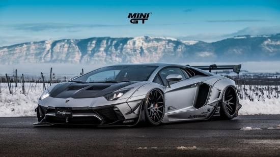MINI GT 1/64 LB WORKS Lamborghini Aventador Limited Edition Matt