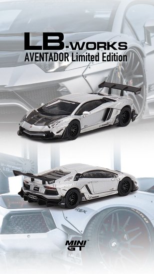 MINI GT 1/64 LB WORKS Lamborghini Aventador Limited Edition Matt