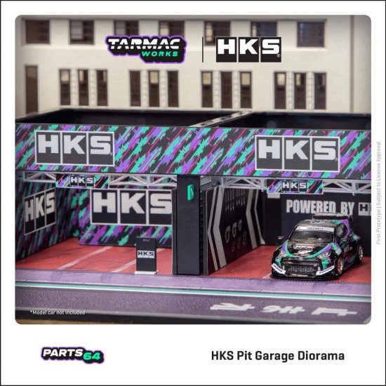 TARMAC WORKS 1/64 Pit Garage - Diorama- HKS ピットガレージ 