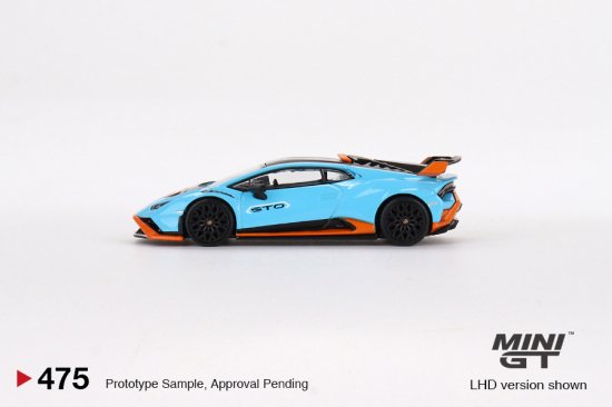 MINI GT 1/64 Lamborghini Huracan STO Blue Laufey 475L 左