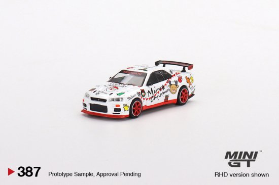 MINI GT 1/64 Nissan Skyline GT-R (R34) Top Secret 2022 クリスマス限定 387R 右 日産  スカイライン- ミニカー専門店 RideON