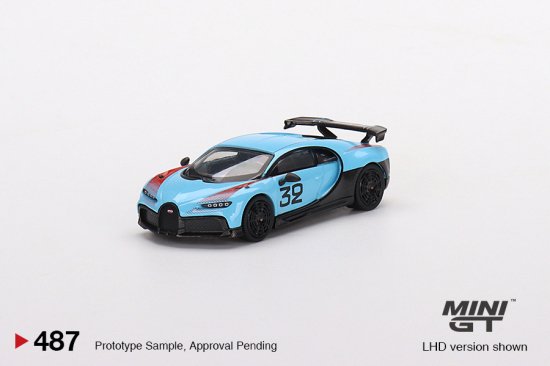 MINI GT 1/64 Bugatti Chiron Pur Sport Grand Prix 487L 左