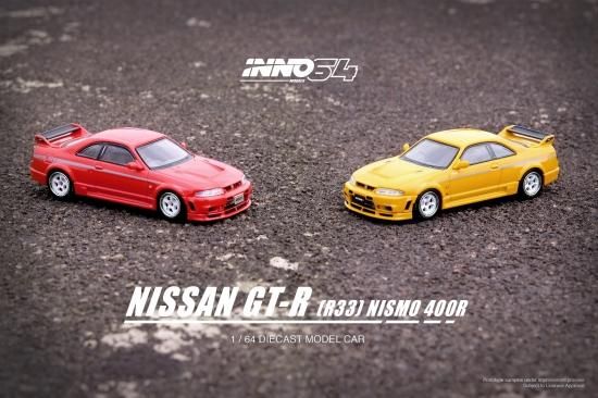 INNO 1/64 NISSAN SKYLINE GT-R (R33) 日産 スカイライン NISMO 400R Super Clear Red II  - ミニカー専門店　RideON ライドオン