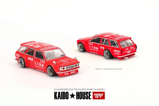 KAIDO☆HOUSE x MINI GT 1/64 Datsun KAIDO 510 Wagon FIRE V1 (右 