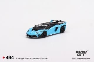 MINI GT Lamborghini Huracán STO Blu 475 MINI GT 1/64 Lamborghini Huracan STO Blue Laufey 475L 左