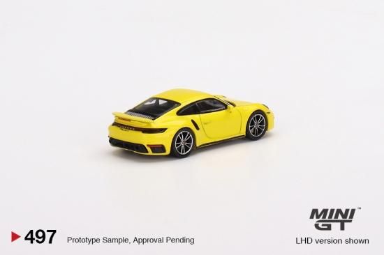 MINI GT 1/64 ポルシェ 911 ターボ S レーシングイエロー MINI-GT 1/64 ポルシェ 911 ターボ S レーシングイエロー(左