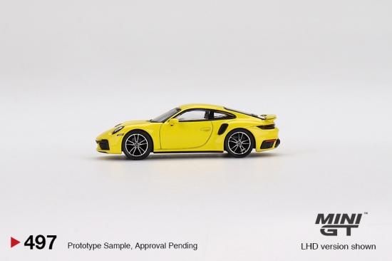MINI GT 1/64 ポルシェ 911 ターボ S レーシングイエロー MINI-GT 1/64 ポルシェ 911 ターボ S レーシングイエロー(左