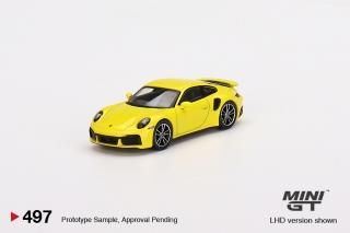<img class='new_mark_img1' src='https://img.shop-pro.jp/img/new/icons1.gif' style='border:none;display:inline;margin:0px;padding:0px;width:auto;' />2ʹͽ MINI GT 1/64 Porsche 911 Turbo S Racing Yellow 497R 