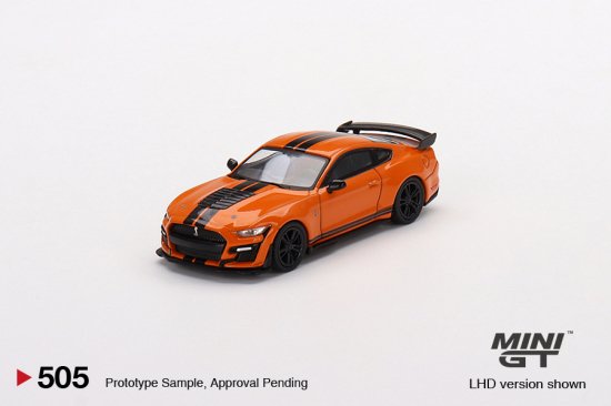 MINI GT 1/64 Ford Mustang Shelby GT500 Twister Orange 505R 右