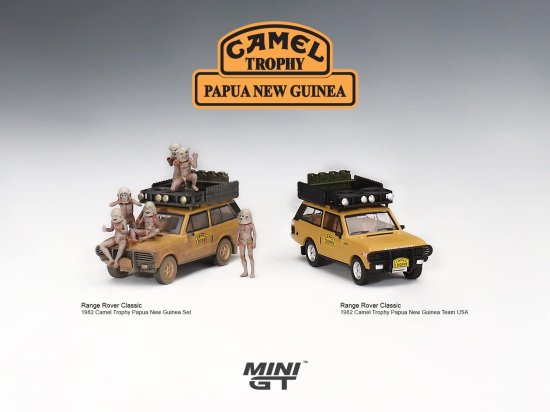 MINI GT 1/64 Range Rover 1982 Camel Trophy パプアニューギニア セット- ミニカー専門店 RideON