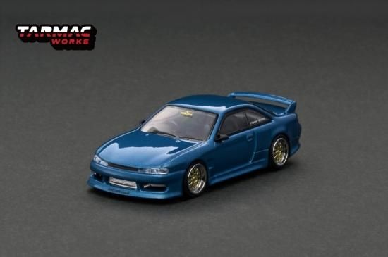 TARMAC WORKS 1/64 VERTEX Silvia S14 Blue Green Metallic