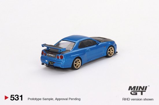 MINI GT 1/64 日産 スカイライン GT-R (R34) Top Secret Bayside Blue 
