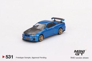 MINI GT 1/64  饤 GT-R (R34) Top Secret Bayside Blue 531R  ȥåץå ٥ɥ֥롼