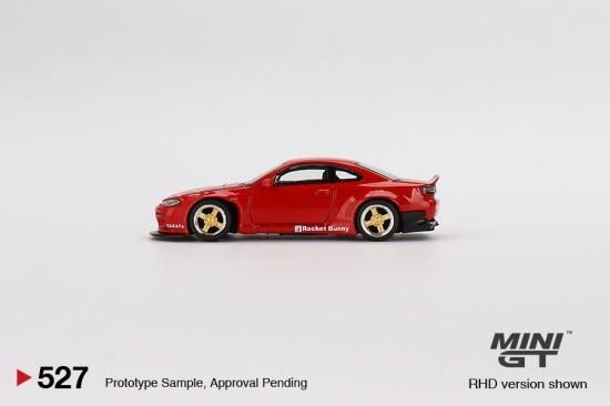 MINI GT 1/64 Nissan Silvia (S15) Rocket Bunny Red 527R 右 日産 シルビア ロケットバニ-  ミニカー専門店 RideON