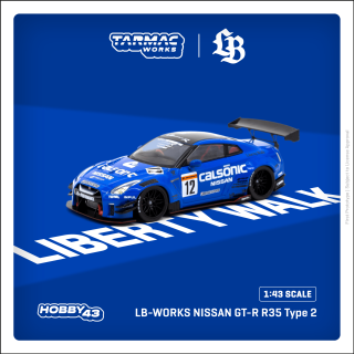 9ʹͽ Tarmac Works 1/43 LB-WORKS NISSAN GT-R R35 type 2 Calsonic
