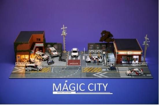 安価 1/64 ジオラマ 三菱 カスタムショップ おまけ付き city magic