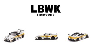 6ʹͽ MINI GT 1/64 LB-Silhouett WORKS GT 35GTRR Ver.1 Racing White  Yellow LBWK֥ꥹ