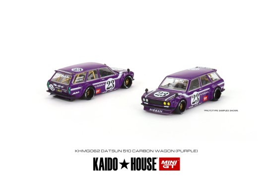 KAIDO☆HOUSE x MINI GT 1/64 Datsun KAIDO 510 Wagon CARBON FIBER V1 