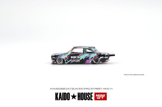 KAIDO☆HOUSE x MINI GT 1/64 Datsun 510 Pro Street HKS V1- ミニカー 