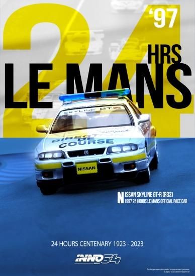 INNO 1/64 NISSAN SKYLINE GT-R (R33) 24 Hours Le Mans Offical