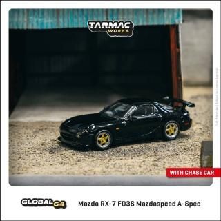11ʹͽ Tarmac Works 1/64 Mazda RX-7 FD3S Mazdaspeed A-Spec Brilliant Black
