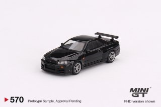 <img class='new_mark_img1' src='https://img.shop-pro.jp/img/new/icons1.gif' style='border:none;display:inline;margin:0px;padding:0px;width:auto;' />9月以降予約 MINI GT 1/64 Nissan Skyline GT-R (R34) V-Spec Black Pearl 570R 日産 スカイライン
