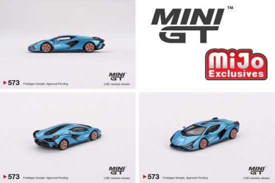 MINI GT 1/64 Lamborghini Sian FKP 37 Blu Aegir 573MJ