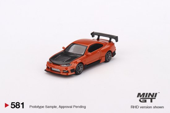 MINI GT 1/64 Nissan シルビア(S15) D-MAX Metallic Orange 581R- ミニカー専門店 RideON