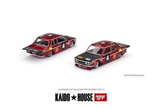 KAIDO★HOUSE x MINI GT 1/64 Datsun 510 Pro Street JPN V1- ミニカー専門店 RideON