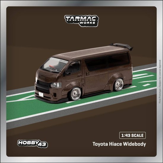 Tarmac Works 1/Toyota Hiace Widebody Brown- ミニカー専門店 RideON 