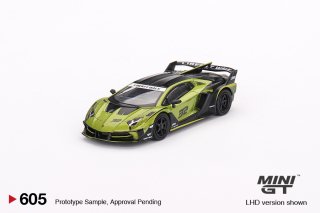11ʹͽ MINI GT 1/64 Lamborghini LB-Silhouette WORKS Aventador GT EVO Lime 605R ϥɥ