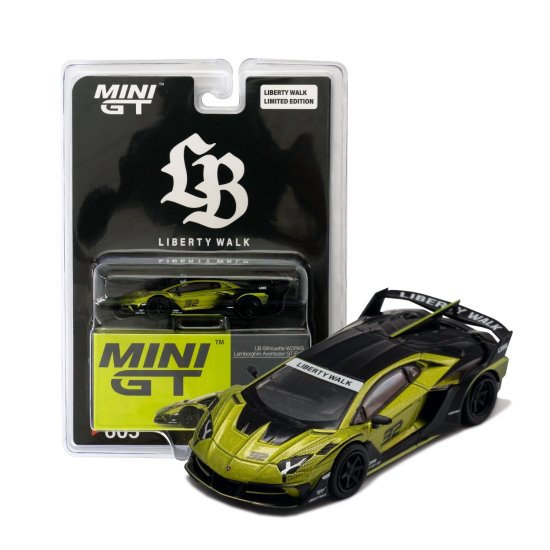 MINI GT 1/64 Lamborghini LB-Silhouette WORKS Aventador GT EVO Lime- ミニカー専門店  RideON