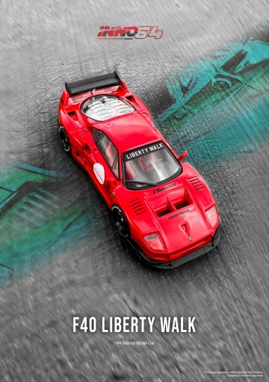 INNO 1/64 Liberty Walk F40 LBWK RED リバティウォーク - ミニカー専門店 RideON ライドオン