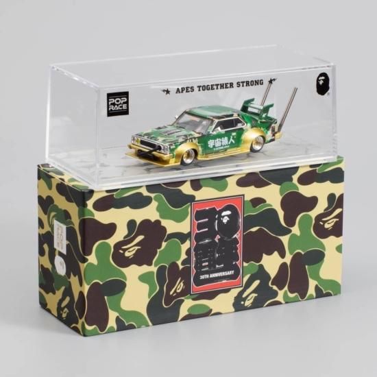 POP RACE 1/64 日産 スカイライン SKYLINE C210 暴走族 竹槍マフラー エイプ BATHING Ape Camo AAPE-  ミニカー専門店 RideON