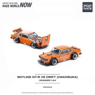 POP RACE 1/64 V8 Drift (Hakosuka) Orange ɥե ϥ 
