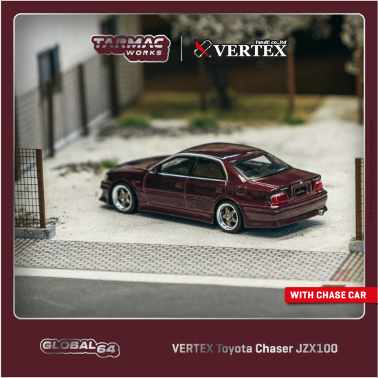 Tarmac Works 1/64 VERTEX Toyota Chaser JZX100 Purple Metallic