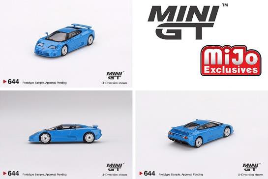 MINI GT 1/64 BUGATTI ブガッティ EB110 GT ブルー 644L 左ハンドル