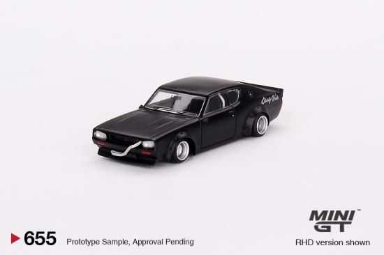 MINI GT 1/64 Nissan Skyline Kenmeri Liberty Walk Matt Black 655R 右ハンドル日産  スカイライン ケンメリ リバティウォーク - ミニカー専門店 RideON