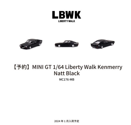 MINI GT 1/64 Liberty Walk Kenmeri Matt Black リバティウォーク 